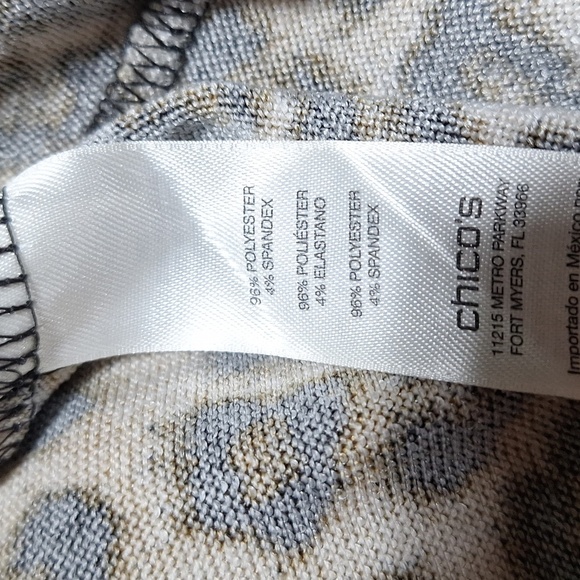 Chico's leopard print long sleeve top size 1 - Picture 6 of 10